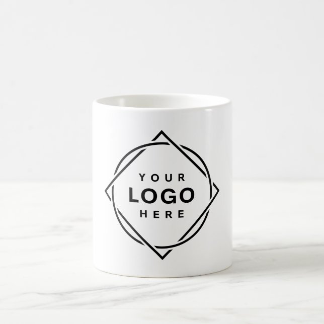 Caneca De Café Código QR preto elegante e elegante (Centro)