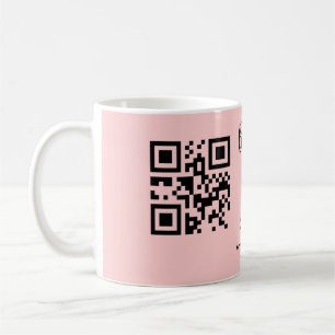 Caneca De Café Código QR simples para chá de bebê com nome texto