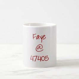 Caneca De Café Código Zip de Creme Universitário Crimson