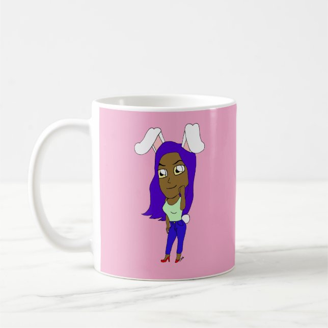 Caneca De Café Coelhinha Chibi (Esquerda)