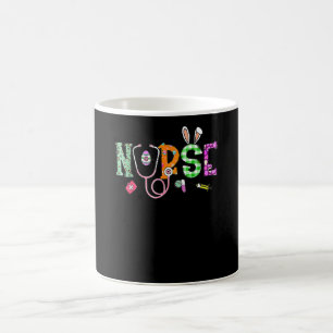 Caneca De Café Coelhinha Enfermeira Estetoscópio Jaleco Enfermage