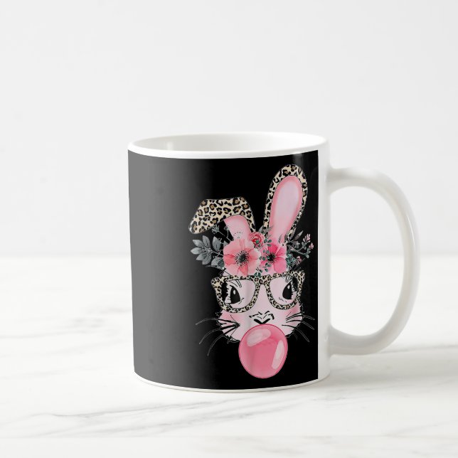 Caneca De Café Coelhinho Bonito com Leopardo Gles Bubblegum Dia d (Direita)