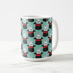 Caneca De Café Coelhinho Bonito no Padrão de Chapéu do Assistente