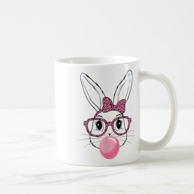 Caneca De Café Coelhinho Bonito Rosto Coletor Coletor Páscoa Arco (Direita)