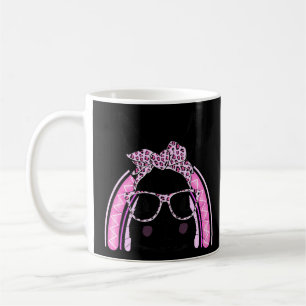Caneca De Café Coelhinho Bonito Rosto Leopardo Arco-Íris Páscoa D