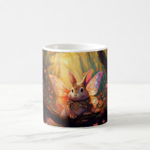 Caneca De Café Coelhinho branco numa floresta encantada