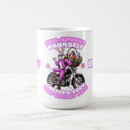 Caneca De Café Coelhinho Coelhinho Biker Mug de Páscoa - Otimize-