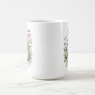 Caneca De Café Coelhinho De Água De páscoa, Ovos E Flores