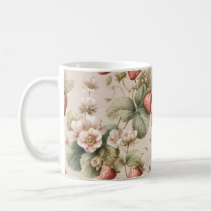 Caneca De Café Coelhinho de Aquarelas Cachorro com Morangos Tote