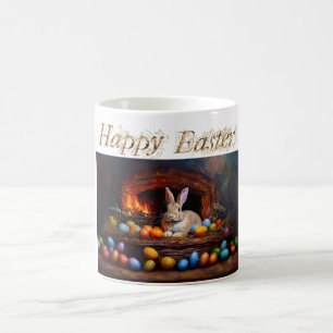 Caneca De Café Coelhinho de Páscoa com Felz pascoa de ovos de Pás