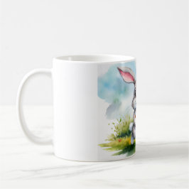 Caneca De Café Coelhinho de Páscoa de Aquarela Bonita