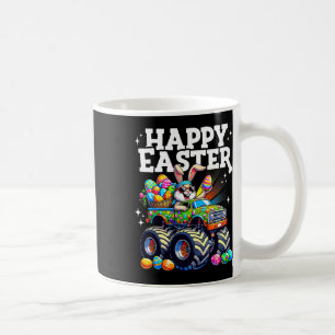 Caneca De Café Coelhinho de Páscoa de Caminhão Monstro Feliz e Di