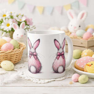 Caneca De Café Coelhinho de Páscoa Fofo 