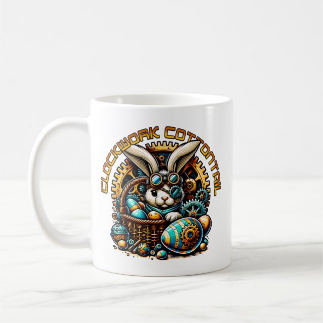 Caneca De Café Coelhinho de Páscoa Steampunk (Esquerda)