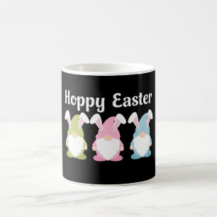 Caneca De Café Coelhinho Divertido de Páscoa com Orelhas de Gnome