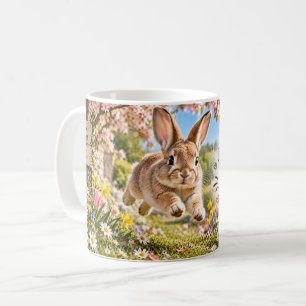 Caneca De Café Coelhinho Divertido Hop Hop Hurra