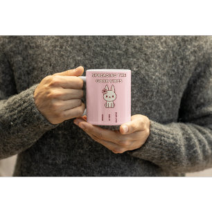 Caneca De Café Coelhinho Kawaii Espalha Bons Cafés Vibe Mug