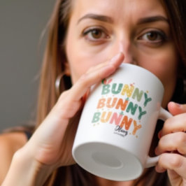 Caneca De Café Coelhinho Retro: Coelhinho Coelho Feliz