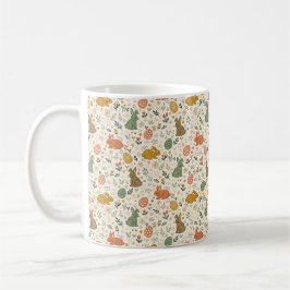 Caneca de Café Coelhinhos da Primavera Desenhados