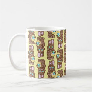 Caneca De Café Coelhinhos de chocolate - Mug de café amarelo