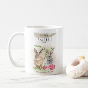 Caneca De Café Coelhinhos de Páscoa bonitos Felz pascoa Waterc