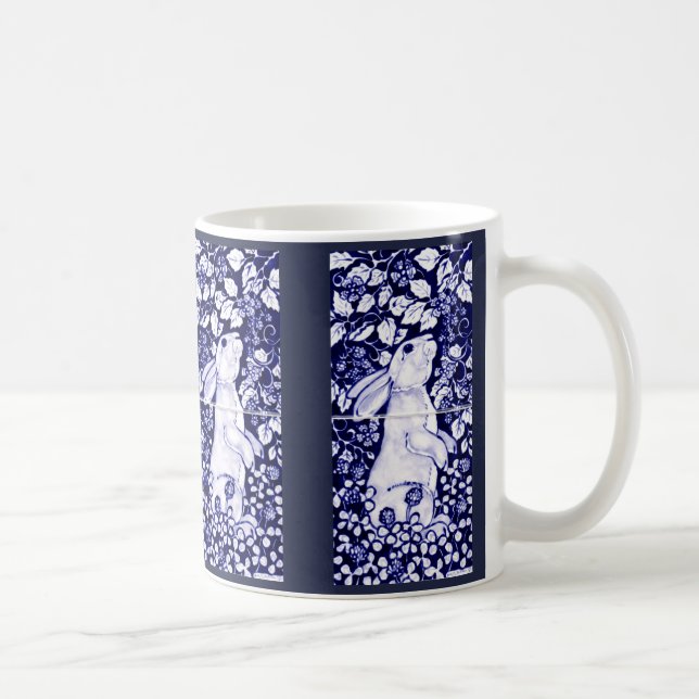 Caneca De Café Coelho Azul China Azulejo de Mug Dedham Cobalt (Direita)