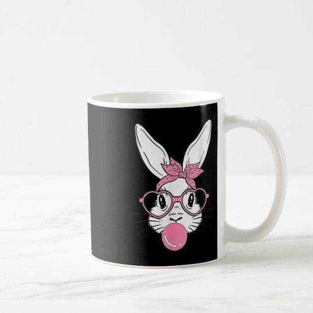 Caneca De Café Coelho Bonito Rosto Com Bandana (Direita)