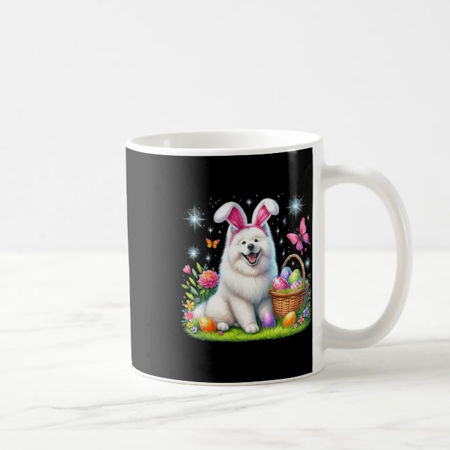 Caneca De Café Coelho Bonito Samoyed Cachorro Cachorro Cachorro P (Direita)
