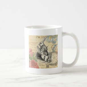 Caneca De Café Coelho Branco Aventuras de Alice no País das Marav