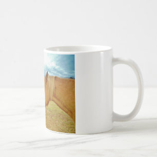 Caneca De Café Coelho branco e cavalo amarelo