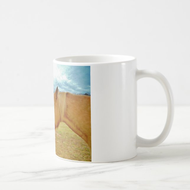 Caneca De Café Coelho branco e cavalo amarelo (Direita)