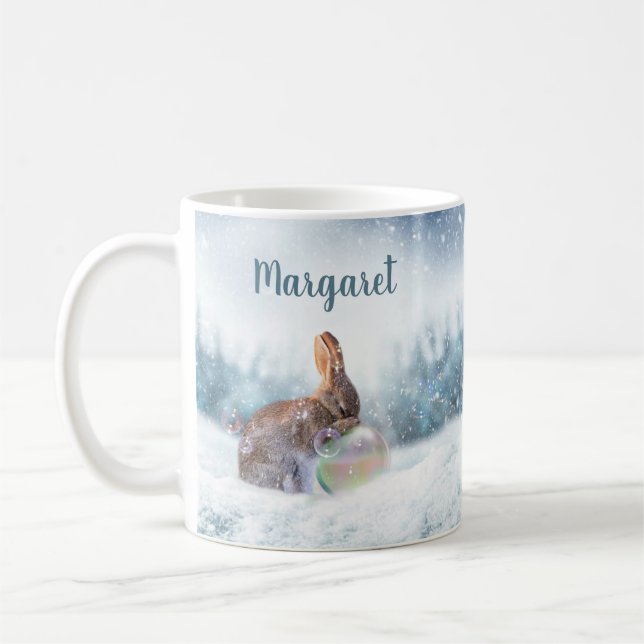 Caneca de café Coelho Bunny Religioso Rezando na N (Esquerda)
