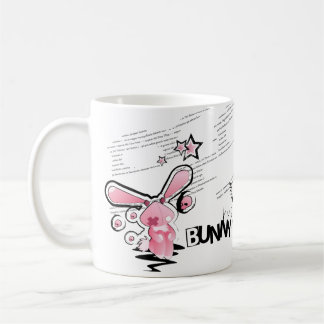 Caneca De Café Coelho cor-de-rosa triste de Lillte