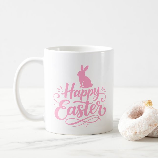 Caneca De Café Coelho da Páscoa  (Com Donut)