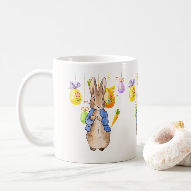 Caneca De Café Coelho da Páscoa (Com Donut)