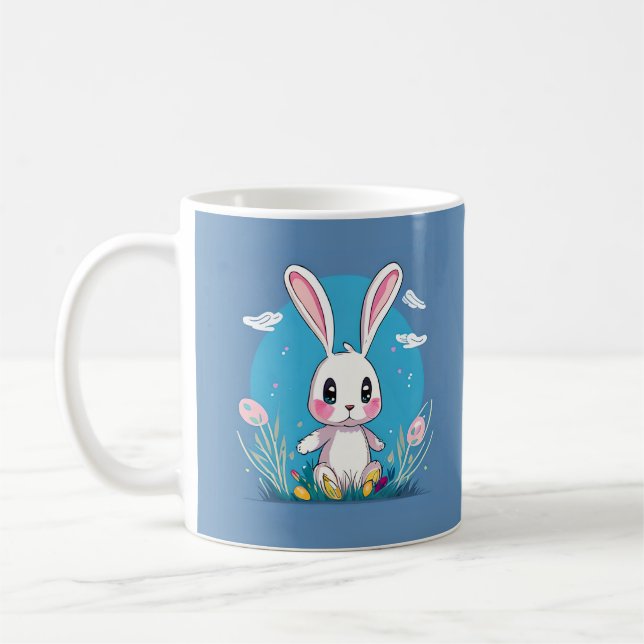 Caneca De Café Coelho da Páscoa Branca (Esquerda)