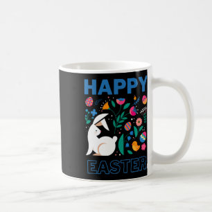 Caneca De Café Coelho da Páscoa Feliz Com Desenho Folclórico do L