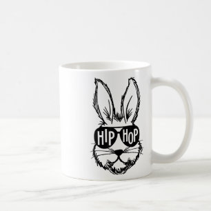 Caneca De Café Coelho da Páscoa Feliz Hip Hop com Óculos de Sol H