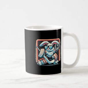 Caneca De Café Coelho da Páscoa Jogando Hóquei Goleiro Coelho Cri