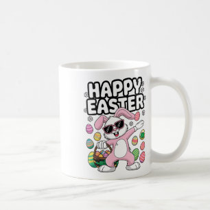 Caneca De Café Coelho Dabbing Ovos do Dia de Páscoa Crianças Meni