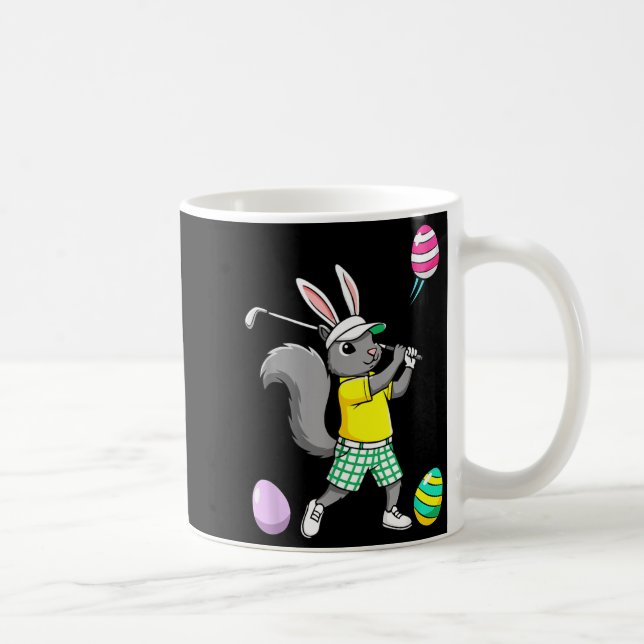 Caneca De Café Coelho de Golfe da Páscoa Pai Jogador de Golfe (Direita)