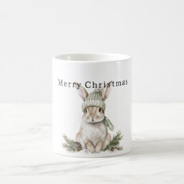 Caneca De Café Coelho de Natal com Chapéu Verde