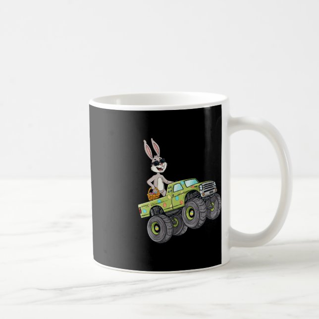 Caneca De Café Coelho de Páscoa Pilotando Caminhão Monstro Divers (Direita)