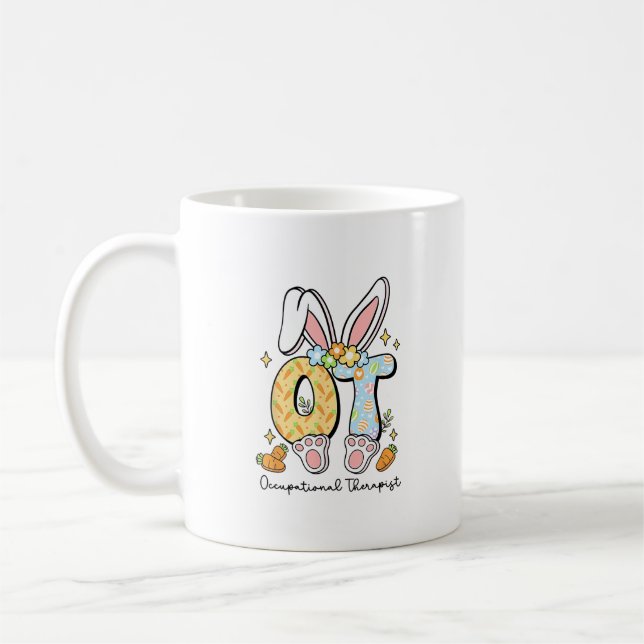 Caneca De Café Coelho de Páscoa Terapia Ocupacional TO TAO Primav (Esquerda)