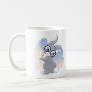 Caneca De Café Coelho e óculos