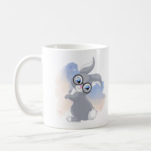 Caneca De Café Coelho e óculos (Esquerda)