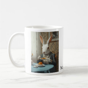 Caneca De Café Coelho Elegante na Hora do Chá