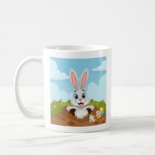 Caneca De Café Coelho Engraçado da Páscoa