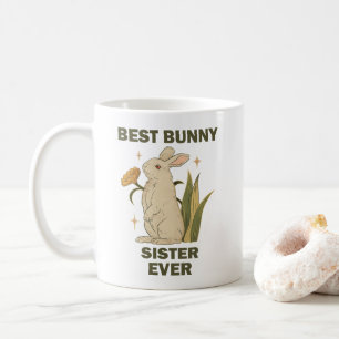 Caneca De Café Coelho Engraçado, Melhor Irmã Coelho de Sempre, Am