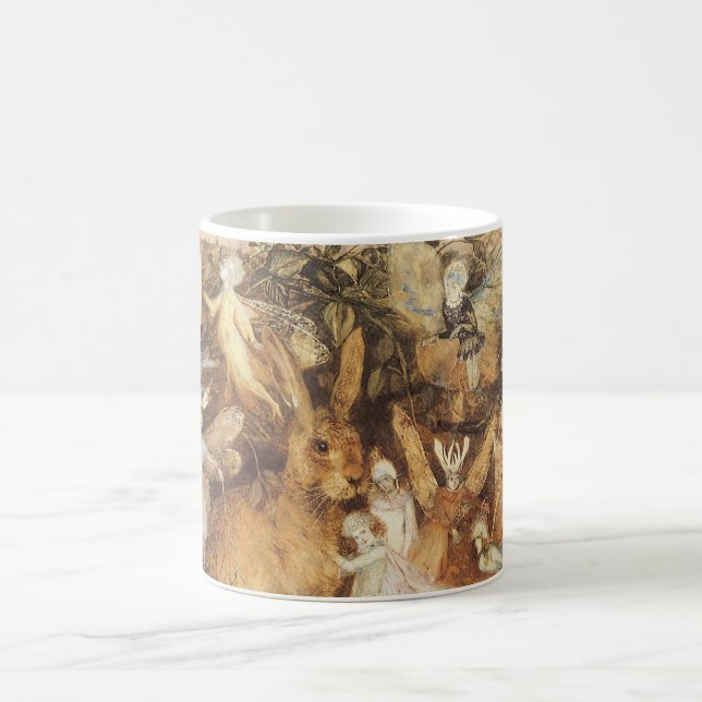 Caneca De Café Coelho Entre as Fadas, Contos de Fadas Antigos (Centro)